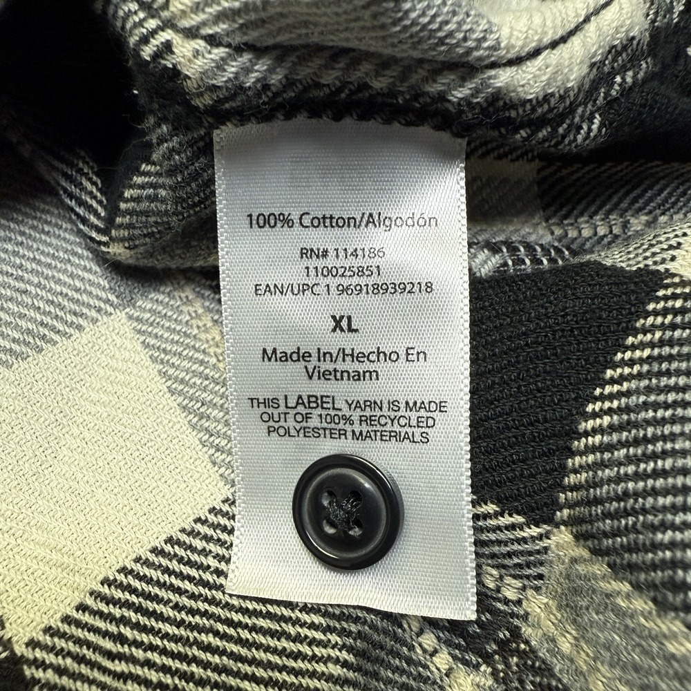 Frye Men's Jacquard Flannel, Size XL, Heather‎ Grey - Picture 5 of 7